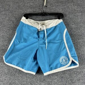 Abercrombie & Fitch Swim Shorts Mens S Blue Board Trunks Drawstring Microfiber